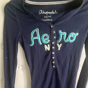 Aeropostale long sleeve t shirt, navy blue. Perfect condition